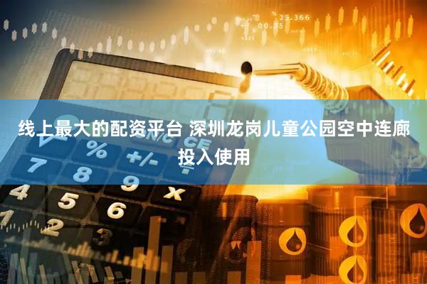 线上最大的配资平台 深圳龙岗儿童公园空中连廊投入使用